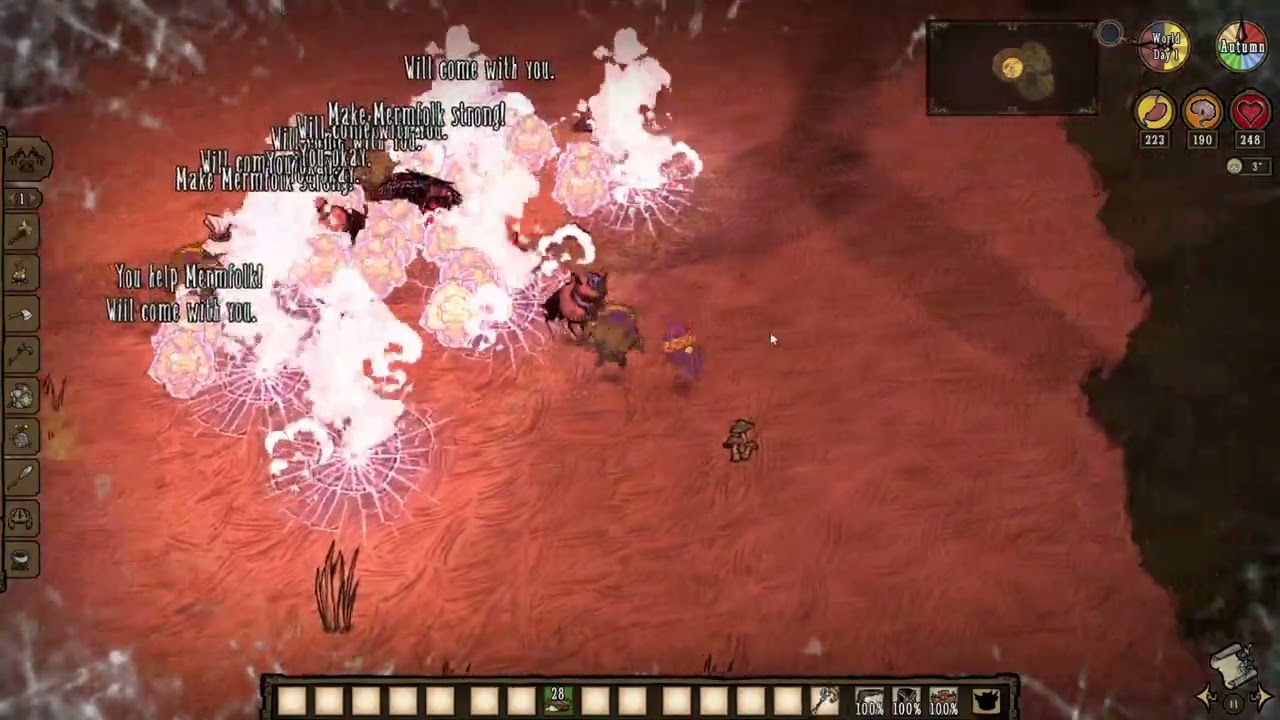 Wurt 40 units Loyal Merm Guard vs Enraged Klaus