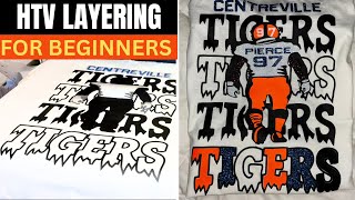 How To Layer Vinyl |Football Player HTV Shirt Tutorial + Cricut Design Space  screenshot 4