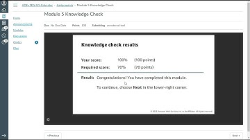 AWS Data Engineering Module 5 - Knowledge Check - Anand K