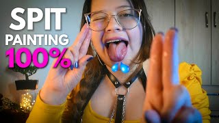 Asmr💦 Spit Painting Muy Intenso 🔥 Rapido Y  Agresivo