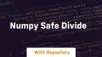 numpy safe divide
