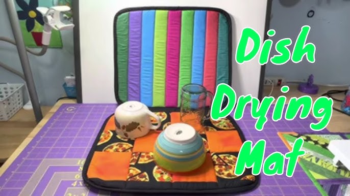 Tutorial: Dollar Tree Dish Dry Mat & a Jelly Roll makes a Super Cute Custom  Mat. 😍 