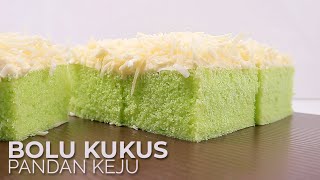 BOLU KUKUS PANDAN KEJU // PANDAN CHEESE STEAMED CAKE