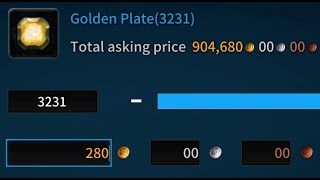 Tera Making 900K Gold A Week! Crafting 3000 Golden Plates And Selling It!