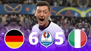 Germany - Italy 6 x 5 penalty kicks that took the world's breath away, Euro 2016, high quality 1080p