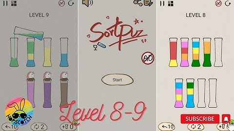 SortPuz Level 8-9 |Relaxing game - Water Sort Puzzle | Brain Games #braingames #waterpuzzle #sortpuz