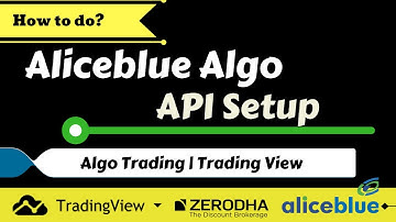 Alice blue algo trading api with Tradingview