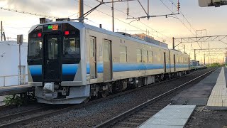 五能線GV-E400系秋ｱｷT217編成普通深浦行き2834D 撫牛子到着→発車