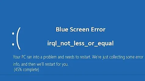 How to Fix Blue Screen irql not less or equal on an Acer Computer Windows 10