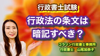 Vol.91_行政法は条文暗記すべき？ コラソン行政書士事務所 山尾加奈子