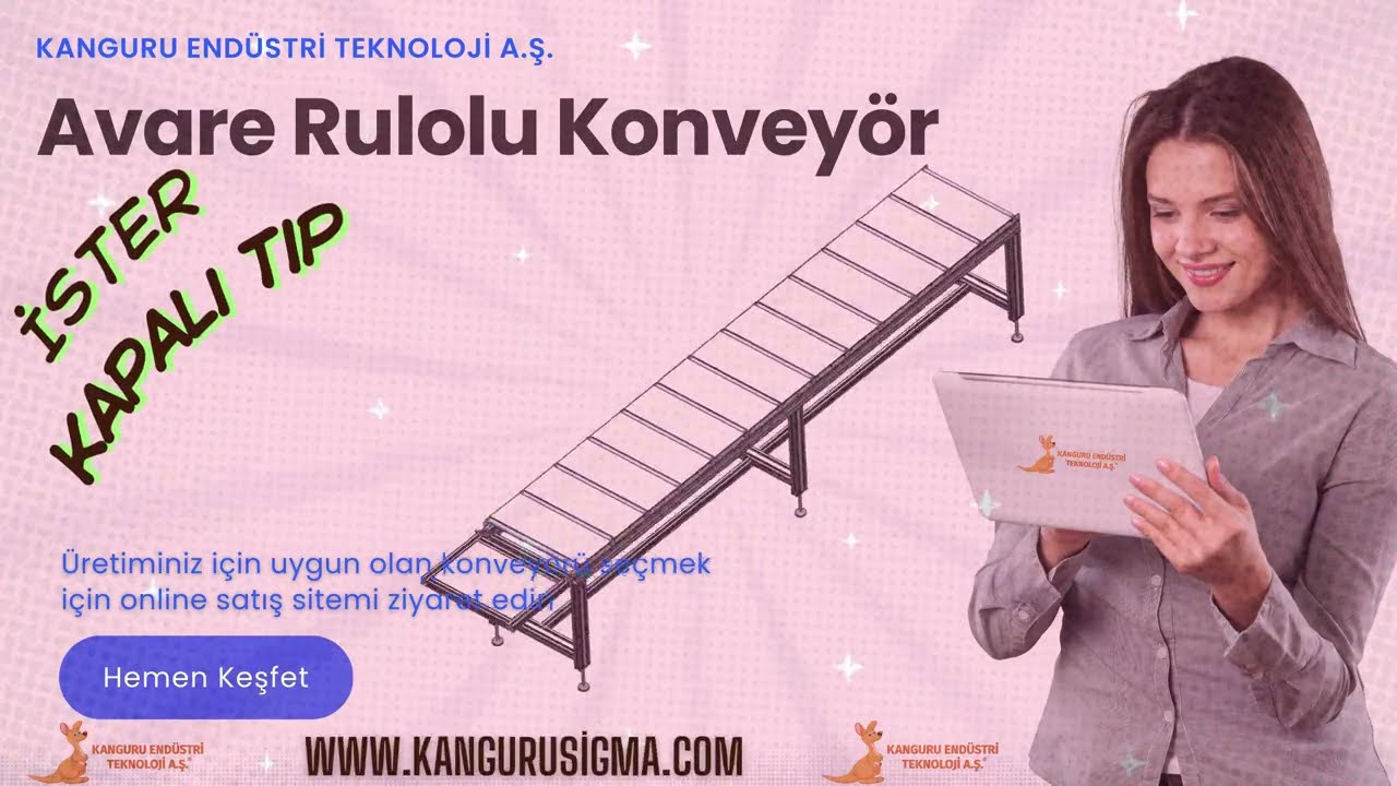 avara rulonlu konveyer - Kanguru Endüstri Teknoloji A.Ş.