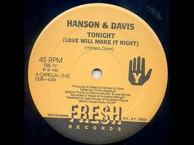 Hanson & Davis - Tonight (Love Will Make It Right) (Dub)