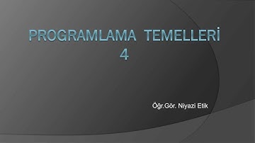 Programlama Temelleri 4 - C# Programlama Dilinde Değişkenler 3