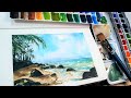 Tropical Breezes Real Time Watercolor Paint Along (Beginner Friendly)