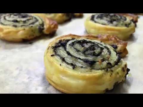 Snail Puff Pastery with Tapenade of Black Olives