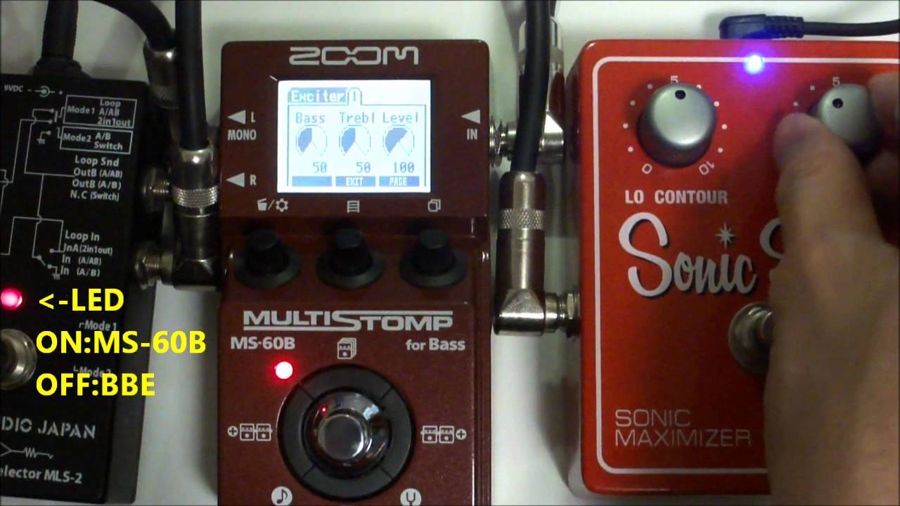 ZOOM MS-60B vs BBE Sonic Stomp - YouTube