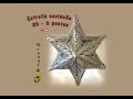 Estrella 3D de seis puntas con papel periódico - 3D Star six-pointed with newspaper