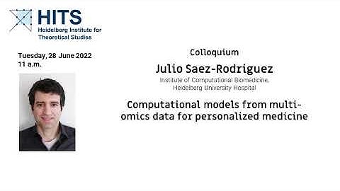 HITS colloquium: Julio Saez-Rodriguez on models for personalized medicine