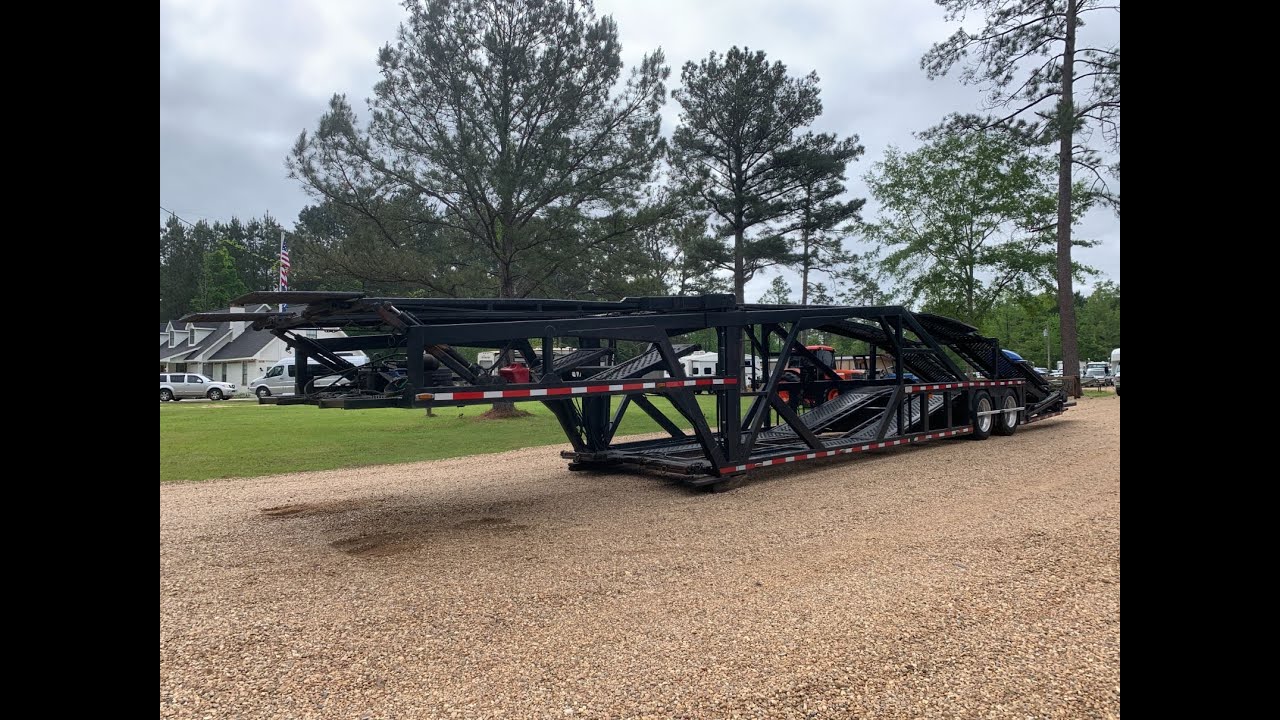 Quickloader Trailer 1998 Orange Blossom Quick Loader 8 Car Hauler Trailer - YouTube