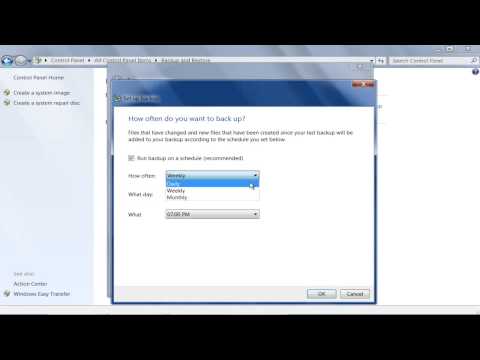 How to Schedule Backup in Windows 7