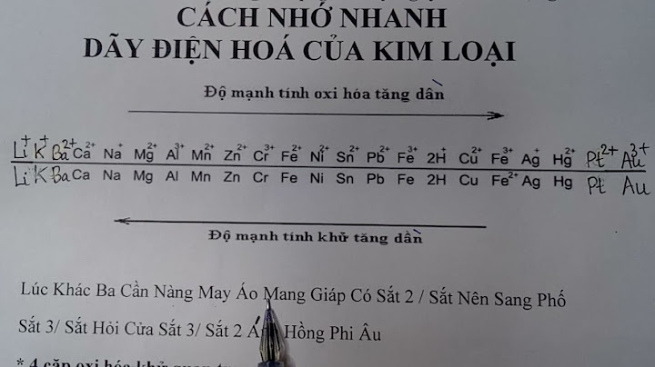 Bảng điện hóa chuẩn của một số kim loại năm 2024