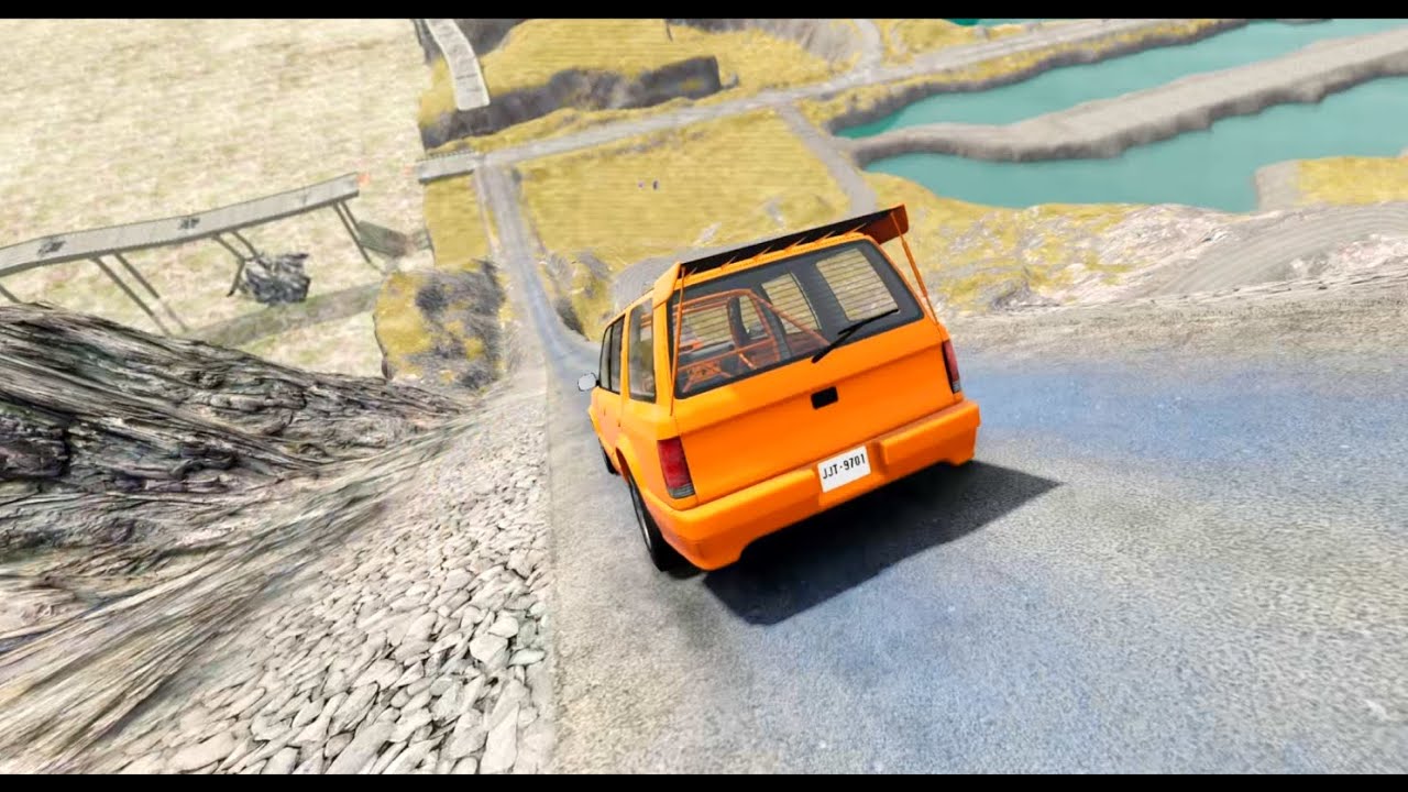 Drag Cars Vs Mega Ramp (Crash Hard Modded Map) - BeamNG Drive