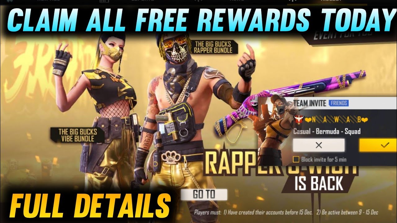 Rapper Wish Is Back Event Free Fire | Rapper Wish Event Kaise Open Kare | Free Fire New Event Today