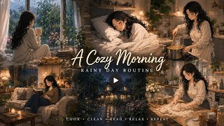 A cozy rainy day🌧️ | slow living & Peaceful anime ambience #anime #ghiblistyle #viral 