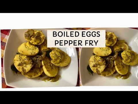 BOILED EGGS PEPPER FRY / EGG PEPPER FRY / EASY RECIPE FOR MAKING EGG PEPPER FRY