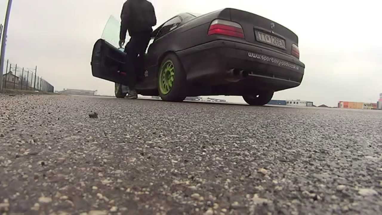 BMW E36 328i 3" exhaust sound YouTube