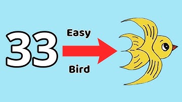 Turn Number 33 into a Bird – Simple Drawing Tutorial