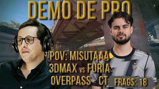 [PT] CS 2 -  zorlaK Analisa: PoV MISUTAAA - 3DMAX vs FURIA - OVERPASS (CT-SIDE) [Demo de Pro]