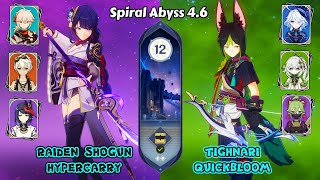 Spiral Abyss 4.6 | Raiden HyperCarry & Tighnari QuickBloom | Genshin Impact