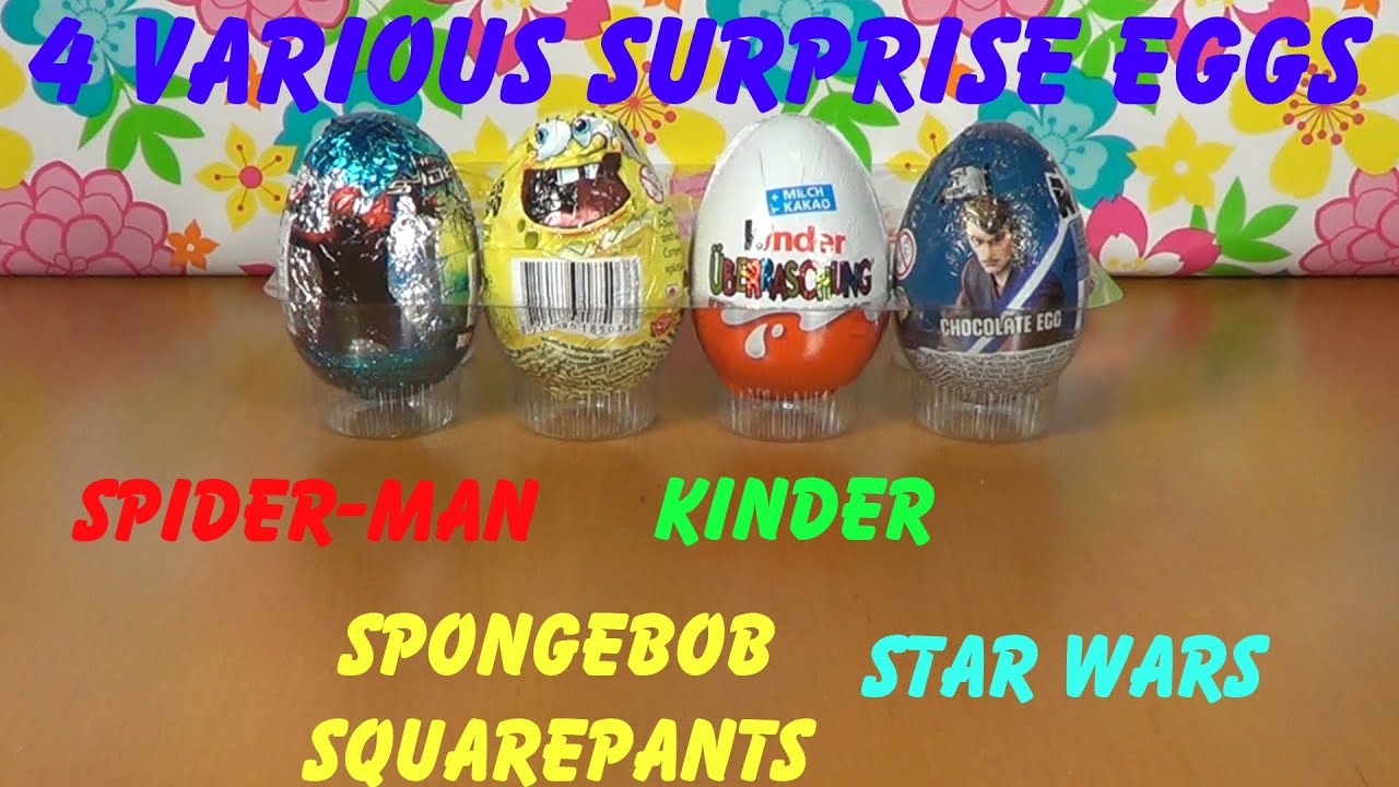4-various-kinder-surprise-eggs-spider-man-spongebob-kinder-star
