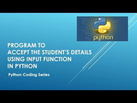Program to accept the student's details using Input Function in Python