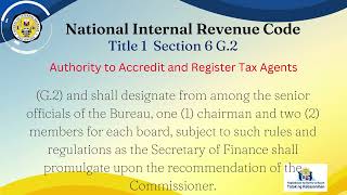 NIRC Title 1 Section 6 G.2