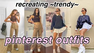 recreating trendy + cute PINTEREST OUTFITS | 10+ fall/ winter outfits ideas!!