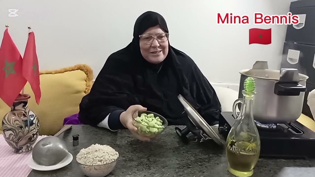سميدة ديال شعير بالفول اولمكور مع مينة بنيس 🇲🇦
