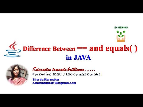 Difference between == and equals( ) in Java #ShardaKarmakar #ICSE