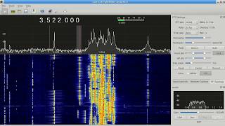 Testing the Airspy HF+ with Gqrx, then a pirate comes by...
