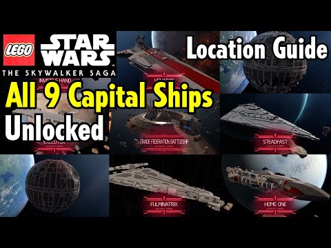 All 9 Capital Ships Unlocked (Location Guide) LEGO Star Wars: The Skywalker Saga's Avatar