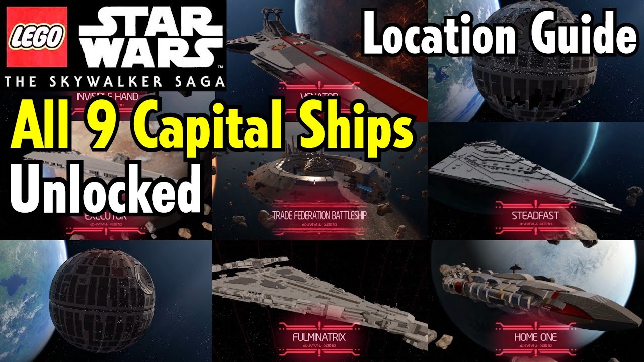 All 9 Capital Ships Unlocked (Location Guide) LEGO Star Wars: The Skywalker Saga's Banner