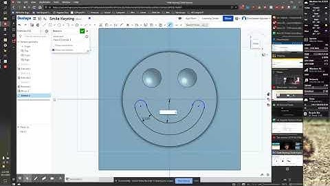 Smile Keyring in OnShape - Smile 3: Making the Mouth