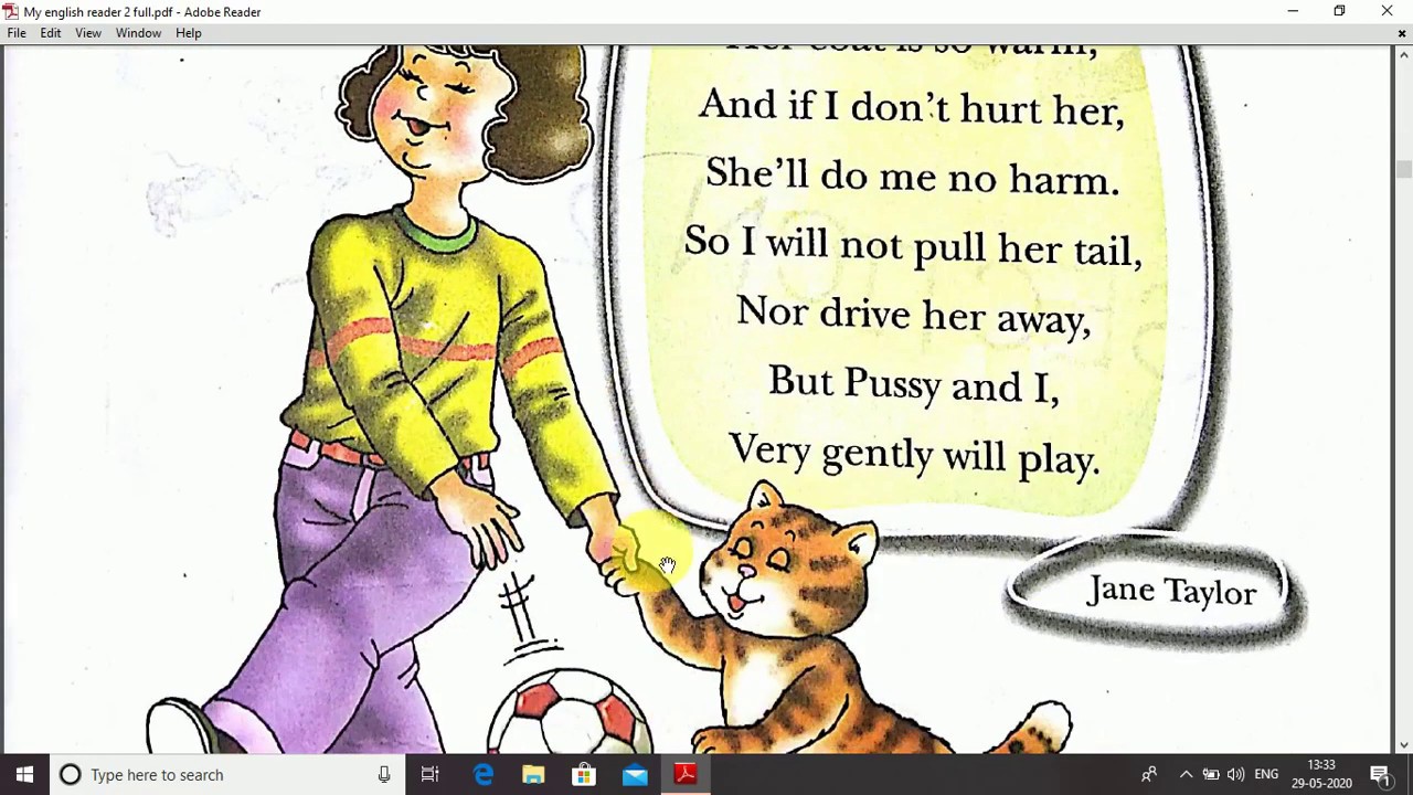 Little Pussy || D.A.V School || Class-2 English || English Reader-2 D.A.V Publication