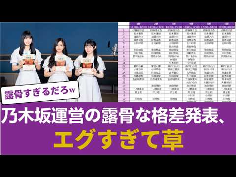 【乃木坂46】運営が突きつけた『非情な格差リスト』にファン戦慄…新世代メンバーの序列が完全に固定化してしまう… #乃木坂46 #乃木坂46のスター