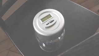 Aussie Coin Counting Money Jar Digital LCD Display OZ Coins Piggy Bank Box