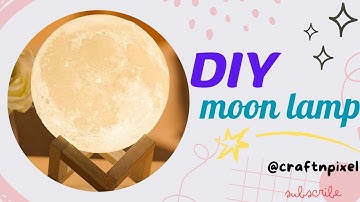 Making a Moon Lamp #moonlamp #3dlamp #moonlight lamp #papiermache #shortstutorial #craftnpixel