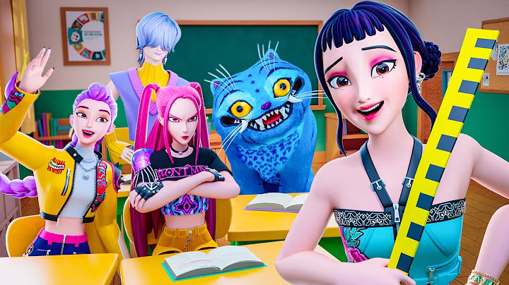 RUMI & ZOEY at SCHOOL! KPop Demon Hunters Animation
