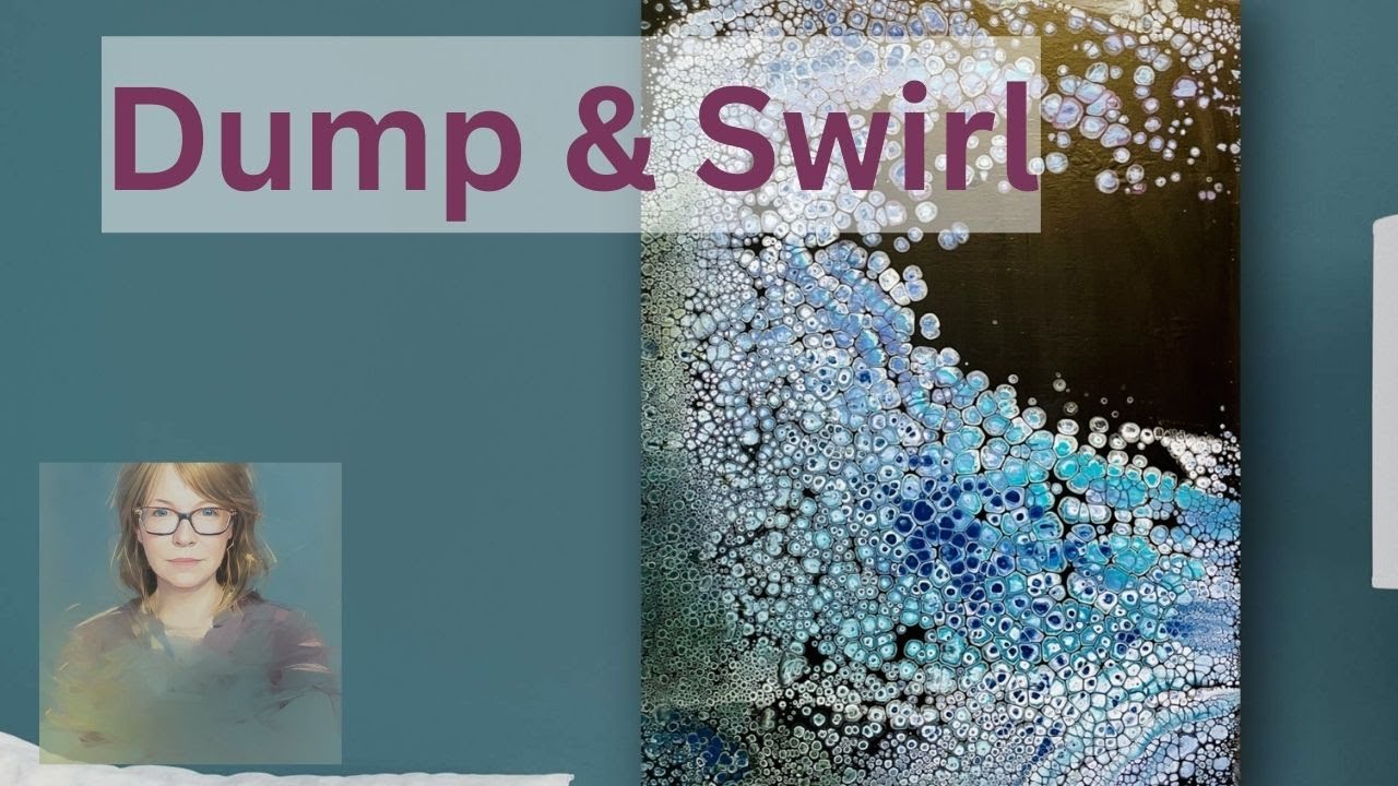 An Acrylic Puddle Pour ~ Dump and Swirl 143 #fluidart #acrylicpour # ...