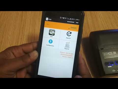 EVD 12E using Android Smart Phone and Bluetooth Printer
